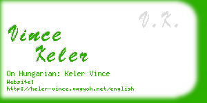 vince keler business card